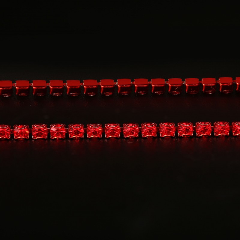 石榴紅雙耳密爪鏈